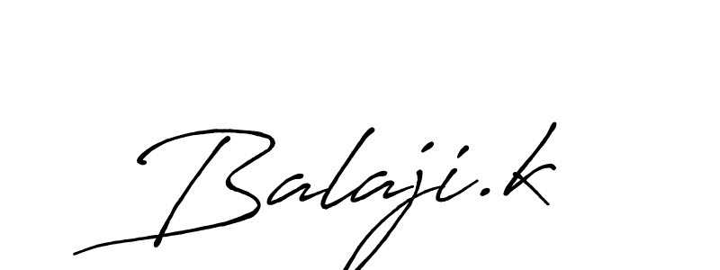 Create a beautiful signature design for name Balaji.k. With this signature (Antro_Vectra_Bolder) fonts, you can make a handwritten signature for free. Balaji.k signature style 7 images and pictures png