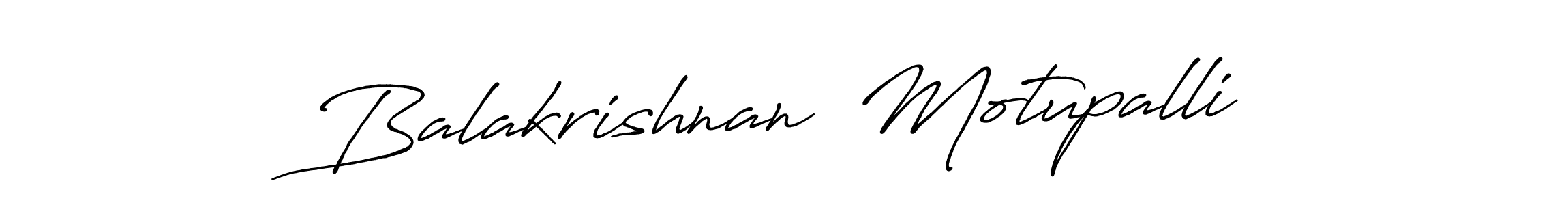 The best way (Antro_Vectra_Bolder) to make a short signature is to pick only two or three words in your name. The name Balakrishnan  Motupalli include a total of six letters. For converting this name. Balakrishnan  Motupalli signature style 7 images and pictures png