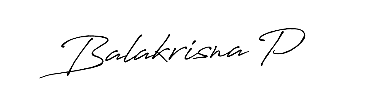 Design your own signature with our free online signature maker. With this signature software, you can create a handwritten (Antro_Vectra_Bolder) signature for name Balakrisna P. Balakrisna P signature style 7 images and pictures png