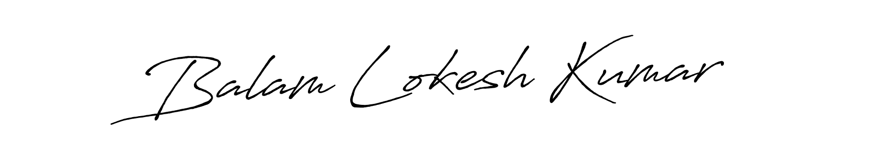 Use a signature maker to create a handwritten signature online. With this signature software, you can design (Antro_Vectra_Bolder) your own signature for name Balam Lokesh Kumar. Balam Lokesh Kumar signature style 7 images and pictures png