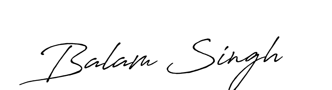 Design your own signature with our free online signature maker. With this signature software, you can create a handwritten (Antro_Vectra_Bolder) signature for name Balam Singh. Balam Singh signature style 7 images and pictures png