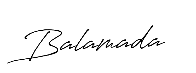 Use a signature maker to create a handwritten signature online. With this signature software, you can design (Antro_Vectra_Bolder) your own signature for name Balamada. Balamada signature style 7 images and pictures png