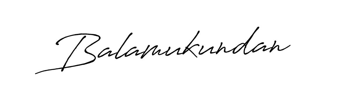 Make a beautiful signature design for name Balamukundan. With this signature (Antro_Vectra_Bolder) style, you can create a handwritten signature for free. Balamukundan signature style 7 images and pictures png