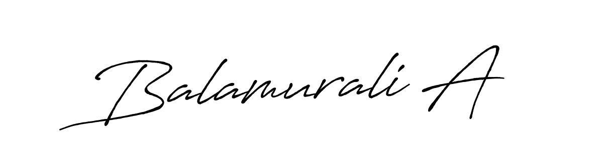 Design your own signature with our free online signature maker. With this signature software, you can create a handwritten (Antro_Vectra_Bolder) signature for name Balamurali A. Balamurali A signature style 7 images and pictures png