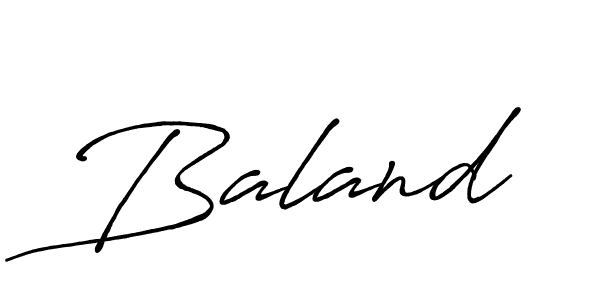 Baland stylish signature style. Best Handwritten Sign (Antro_Vectra_Bolder) for my name. Handwritten Signature Collection Ideas for my name Baland. Baland signature style 7 images and pictures png