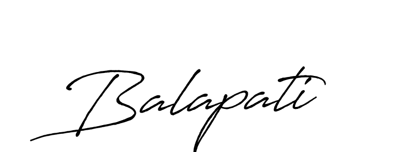 Use a signature maker to create a handwritten signature online. With this signature software, you can design (Antro_Vectra_Bolder) your own signature for name Balapati. Balapati signature style 7 images and pictures png