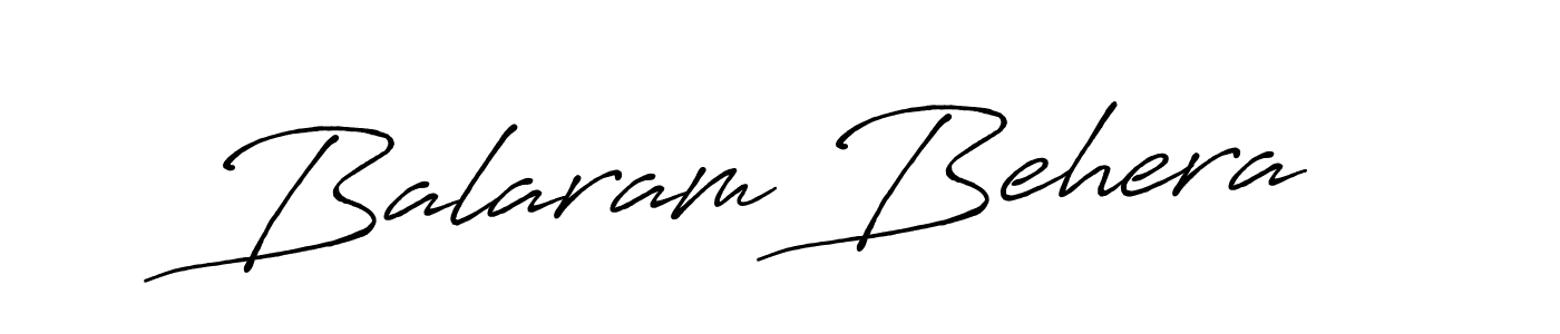 Create a beautiful signature design for name Balaram Behera. With this signature (Antro_Vectra_Bolder) fonts, you can make a handwritten signature for free. Balaram Behera signature style 7 images and pictures png