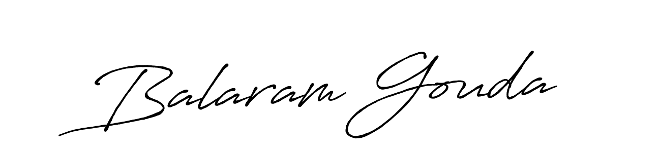 The best way (Antro_Vectra_Bolder) to make a short signature is to pick only two or three words in your name. The name Balaram Gouda include a total of six letters. For converting this name. Balaram Gouda signature style 7 images and pictures png