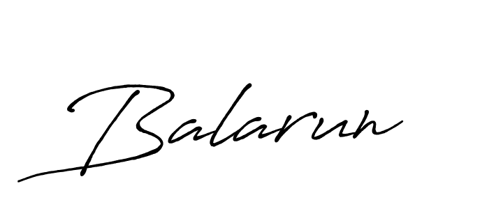 Use a signature maker to create a handwritten signature online. With this signature software, you can design (Antro_Vectra_Bolder) your own signature for name Balarun. Balarun signature style 7 images and pictures png