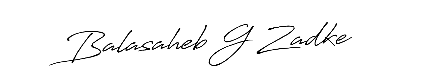 Balasaheb G Zadke stylish signature style. Best Handwritten Sign (Antro_Vectra_Bolder) for my name. Handwritten Signature Collection Ideas for my name Balasaheb G Zadke. Balasaheb G Zadke signature style 7 images and pictures png