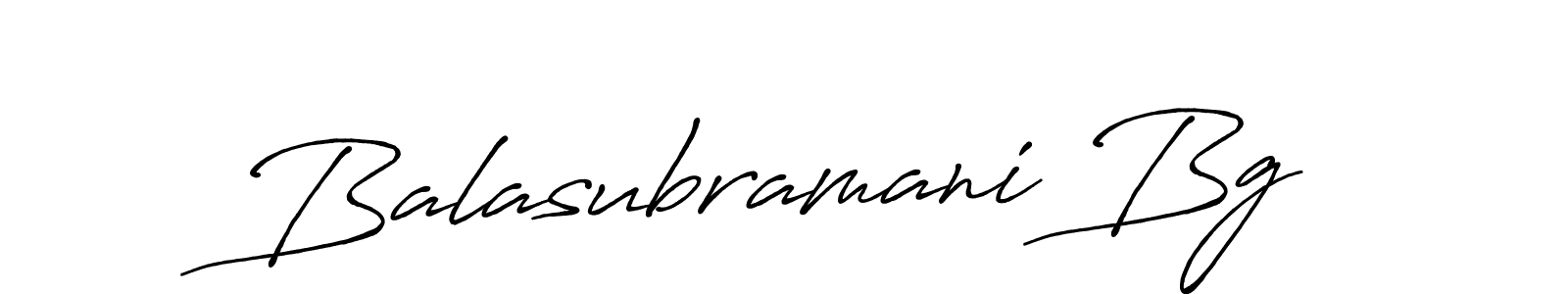 Design your own signature with our free online signature maker. With this signature software, you can create a handwritten (Antro_Vectra_Bolder) signature for name Balasubramani Bg. Balasubramani Bg signature style 7 images and pictures png