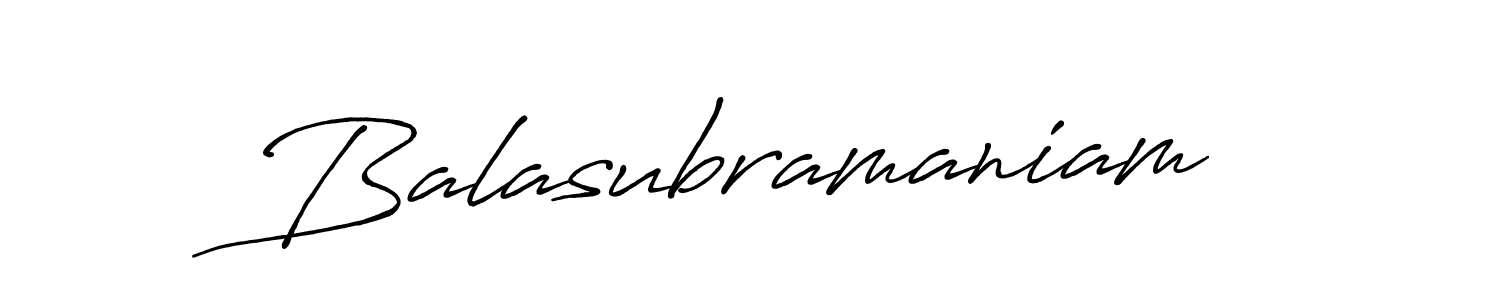 Also we have Balasubramaniam name is the best signature style. Create professional handwritten signature collection using Antro_Vectra_Bolder autograph style. Balasubramaniam signature style 7 images and pictures png