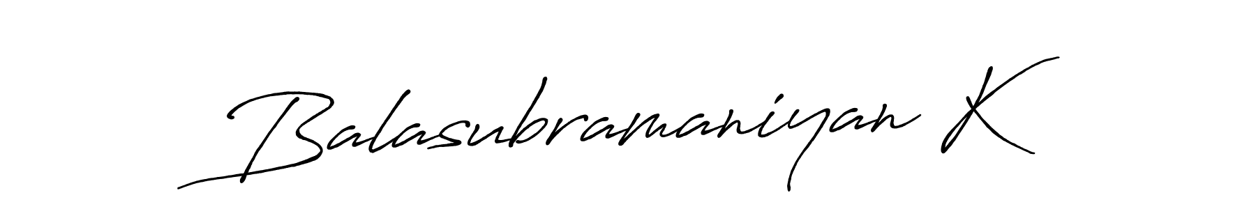 How to make Balasubramaniyan K signature? Antro_Vectra_Bolder is a professional autograph style. Create handwritten signature for Balasubramaniyan K name. Balasubramaniyan K signature style 7 images and pictures png