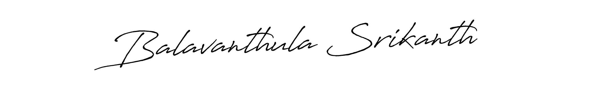 Antro_Vectra_Bolder is a professional signature style that is perfect for those who want to add a touch of class to their signature. It is also a great choice for those who want to make their signature more unique. Get Balavanthula Srikanth name to fancy signature for free. Balavanthula Srikanth signature style 7 images and pictures png