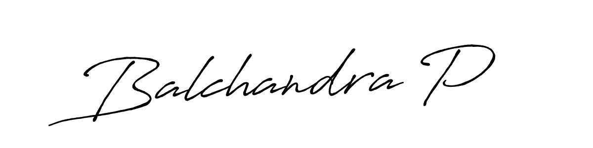 How to make Balchandra P name signature. Use Antro_Vectra_Bolder style for creating short signs online. This is the latest handwritten sign. Balchandra P signature style 7 images and pictures png