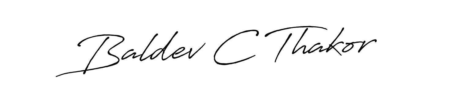 Make a beautiful signature design for name Baldev C Thakor. With this signature (Antro_Vectra_Bolder) style, you can create a handwritten signature for free. Baldev C Thakor signature style 7 images and pictures png