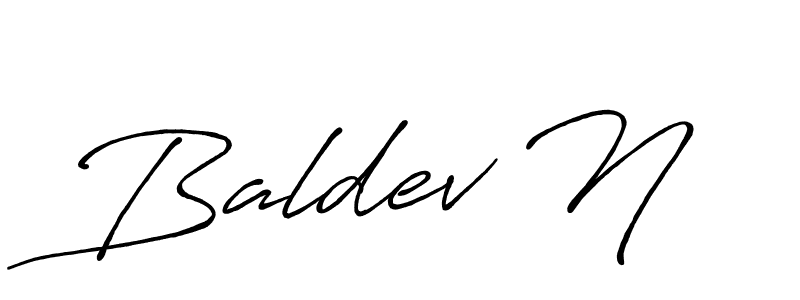 Make a beautiful signature design for name Baldev N. With this signature (Antro_Vectra_Bolder) style, you can create a handwritten signature for free. Baldev N signature style 7 images and pictures png