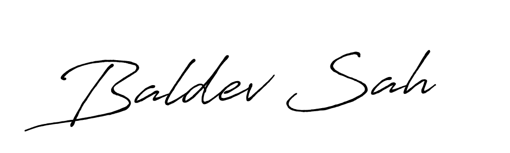 Create a beautiful signature design for name Baldev Sah. With this signature (Antro_Vectra_Bolder) fonts, you can make a handwritten signature for free. Baldev Sah signature style 7 images and pictures png