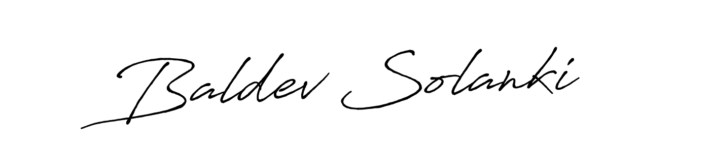 Baldev Solanki stylish signature style. Best Handwritten Sign (Antro_Vectra_Bolder) for my name. Handwritten Signature Collection Ideas for my name Baldev Solanki. Baldev Solanki signature style 7 images and pictures png