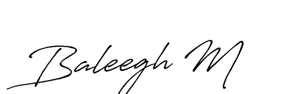 Use a signature maker to create a handwritten signature online. With this signature software, you can design (Antro_Vectra_Bolder) your own signature for name Baleegh M. Baleegh M signature style 7 images and pictures png