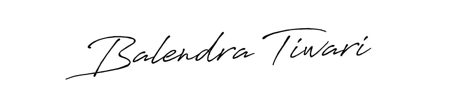 Create a beautiful signature design for name Balendra Tiwari. With this signature (Antro_Vectra_Bolder) fonts, you can make a handwritten signature for free. Balendra Tiwari signature style 7 images and pictures png