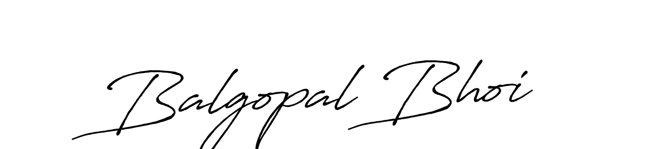 Create a beautiful signature design for name Balgopal Bhoi. With this signature (Antro_Vectra_Bolder) fonts, you can make a handwritten signature for free. Balgopal Bhoi signature style 7 images and pictures png