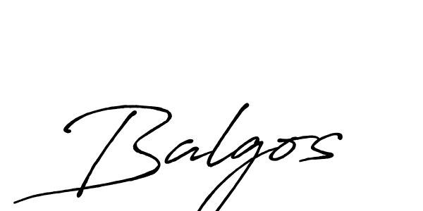 Balgos stylish signature style. Best Handwritten Sign (Antro_Vectra_Bolder) for my name. Handwritten Signature Collection Ideas for my name Balgos. Balgos signature style 7 images and pictures png