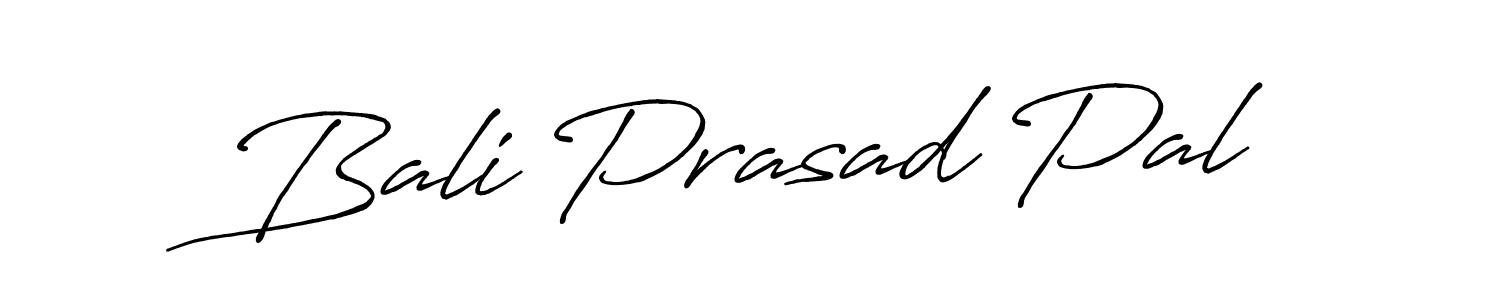 How to make Bali Prasad Pal name signature. Use Antro_Vectra_Bolder style for creating short signs online. This is the latest handwritten sign. Bali Prasad Pal signature style 7 images and pictures png
