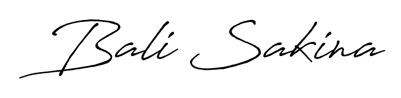 The Antro_Vectra_Bolder font transforms the name Bali Sakina into an executive sign with sharp precision and distinguished character. Bali Sakina signature style 7 images and pictures png