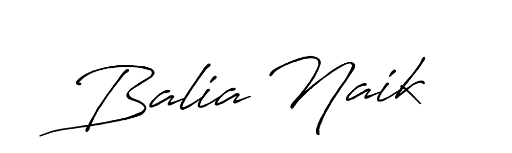 How to make Balia Naik name signature. Use Antro_Vectra_Bolder style for creating short signs online. This is the latest handwritten sign. Balia Naik signature style 7 images and pictures png