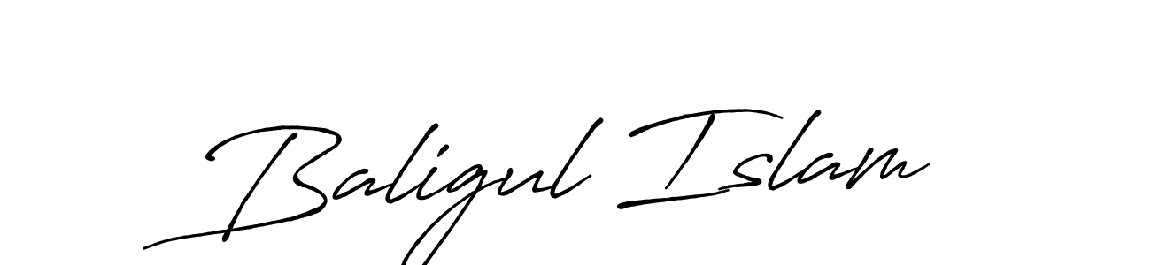 Also we have Baligul Islam name is the best signature style. Create professional handwritten signature collection using Antro_Vectra_Bolder autograph style. Baligul Islam signature style 7 images and pictures png
