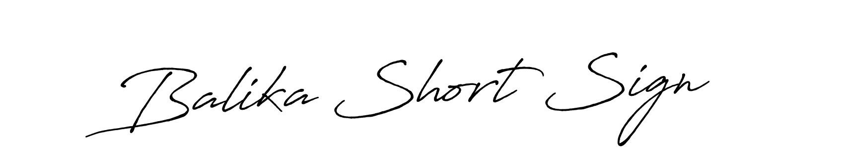 Design your own signature with our free online signature maker. With this signature software, you can create a handwritten (Antro_Vectra_Bolder) signature for name Balika Short Sign. Balika Short Sign signature style 7 images and pictures png