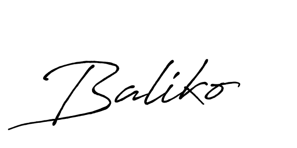 Create a beautiful signature design for name Baliko. With this signature (Antro_Vectra_Bolder) fonts, you can make a handwritten signature for free. Baliko signature style 7 images and pictures png