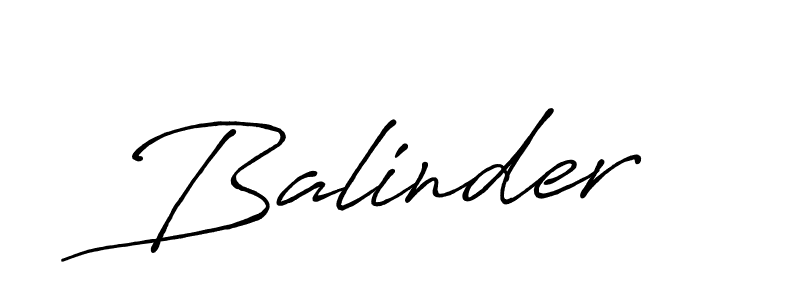 How to make Balinder signature? Antro_Vectra_Bolder is a professional autograph style. Create handwritten signature for Balinder name. Balinder signature style 7 images and pictures png