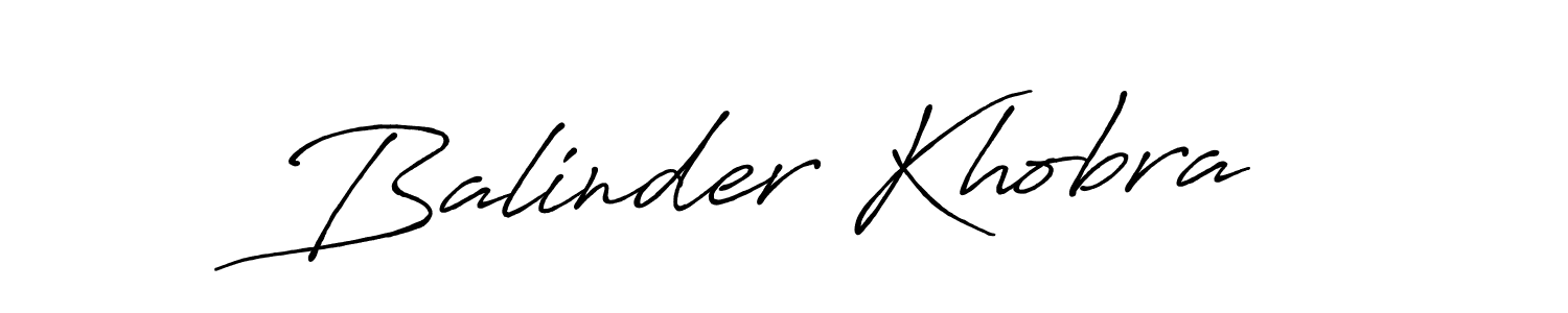 Make a beautiful signature design for name Balinder Khobra. With this signature (Antro_Vectra_Bolder) style, you can create a handwritten signature for free. Balinder Khobra signature style 7 images and pictures png