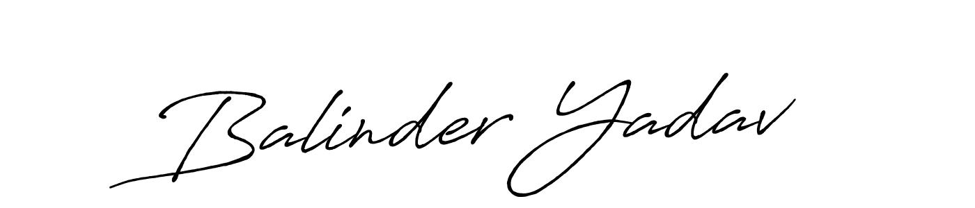 It looks lik you need a new signature style for name Balinder Yadav. Design unique handwritten (Antro_Vectra_Bolder) signature with our free signature maker in just a few clicks. Balinder Yadav signature style 7 images and pictures png