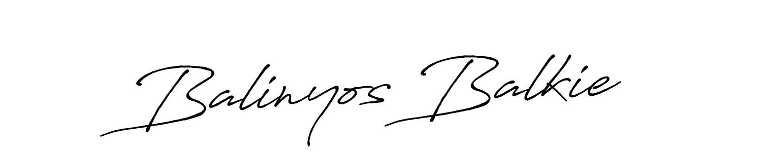 Design your own signature with our free online signature maker. With this signature software, you can create a handwritten (Antro_Vectra_Bolder) signature for name Balinyos Balkie. Balinyos Balkie signature style 7 images and pictures png
