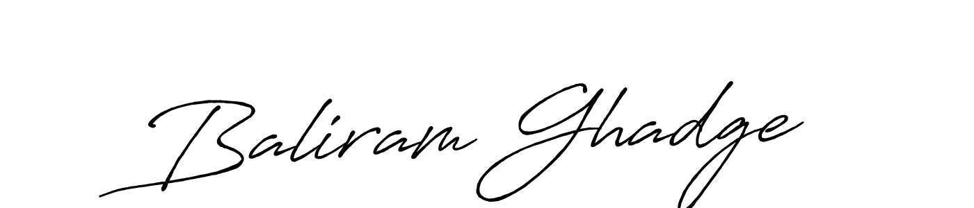 How to make Baliram Ghadge name signature. Use Antro_Vectra_Bolder style for creating short signs online. This is the latest handwritten sign. Baliram Ghadge signature style 7 images and pictures png