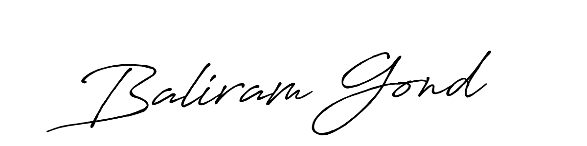 Design your own signature with our free online signature maker. With this signature software, you can create a handwritten (Antro_Vectra_Bolder) signature for name Baliram Gond. Baliram Gond signature style 7 images and pictures png