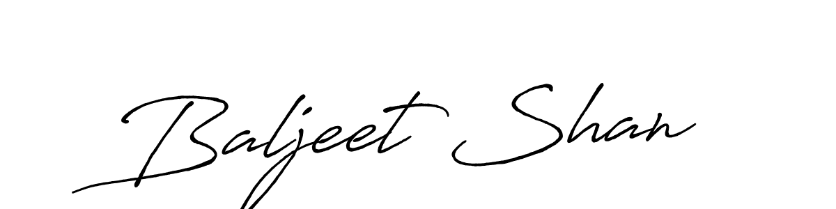 How to make Baljeet Shan name signature. Use Antro_Vectra_Bolder style for creating short signs online. This is the latest handwritten sign. Baljeet Shan signature style 7 images and pictures png