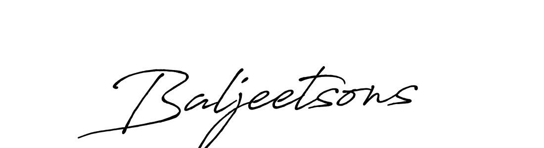 Design your own signature with our free online signature maker. With this signature software, you can create a handwritten (Antro_Vectra_Bolder) signature for name Baljeetsons. Baljeetsons signature style 7 images and pictures png