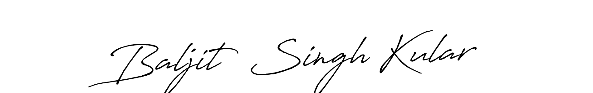 How to make Baljit  Singh Kular name signature. Use Antro_Vectra_Bolder style for creating short signs online. This is the latest handwritten sign. Baljit  Singh Kular signature style 7 images and pictures png