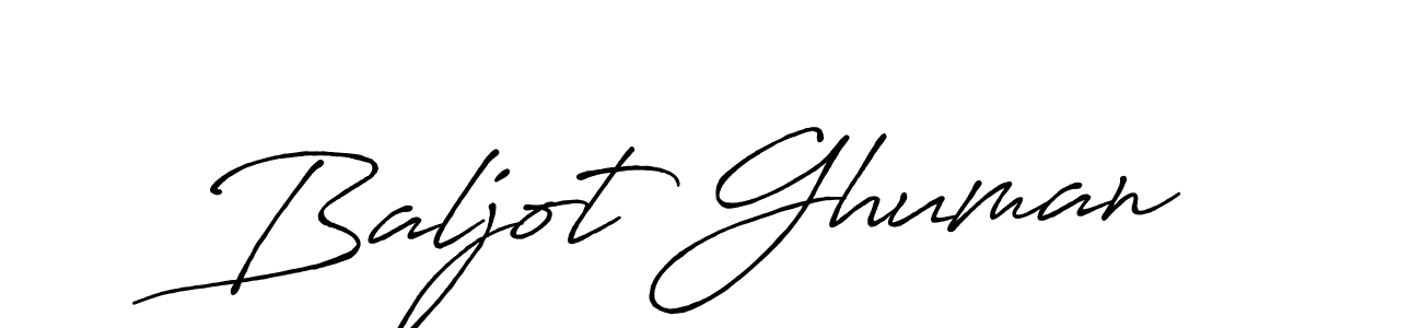 Create a beautiful signature design for name Baljot Ghuman. With this signature (Antro_Vectra_Bolder) fonts, you can make a handwritten signature for free. Baljot Ghuman signature style 7 images and pictures png