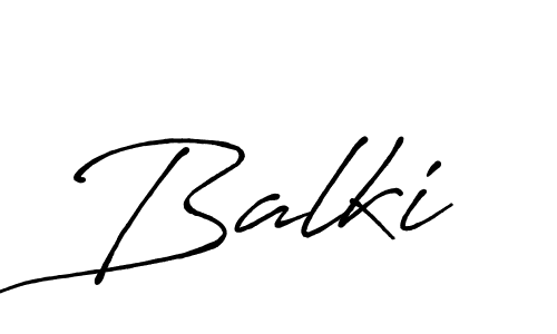 Use a signature maker to create a handwritten signature online. With this signature software, you can design (Antro_Vectra_Bolder) your own signature for name Balki. Balki signature style 7 images and pictures png