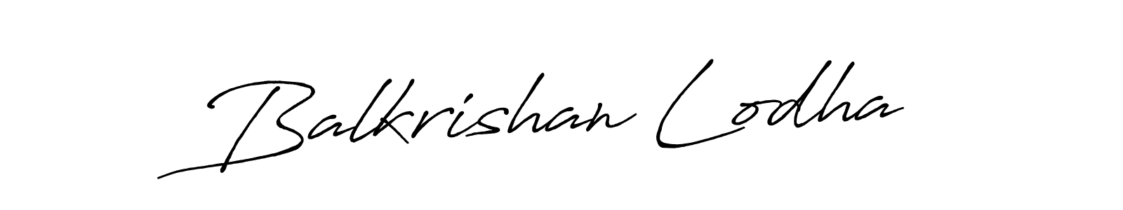 Create a beautiful signature design for name Balkrishan Lodha. With this signature (Antro_Vectra_Bolder) fonts, you can make a handwritten signature for free. Balkrishan Lodha signature style 7 images and pictures png