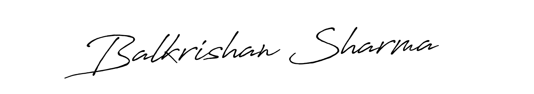 How to make Balkrishan Sharma name signature. Use Antro_Vectra_Bolder style for creating short signs online. This is the latest handwritten sign. Balkrishan Sharma signature style 7 images and pictures png