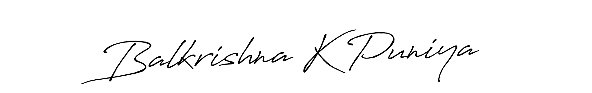You should practise on your own different ways (Antro_Vectra_Bolder) to write your name (Balkrishna K Puniya) in signature. don't let someone else do it for you. Balkrishna K Puniya signature style 7 images and pictures png