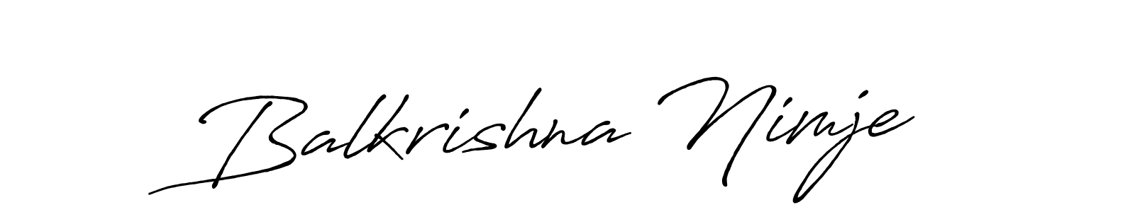 This is the best signature style for the Balkrishna Nimje name. Also you like these signature font (Antro_Vectra_Bolder). Mix name signature. Balkrishna Nimje signature style 7 images and pictures png