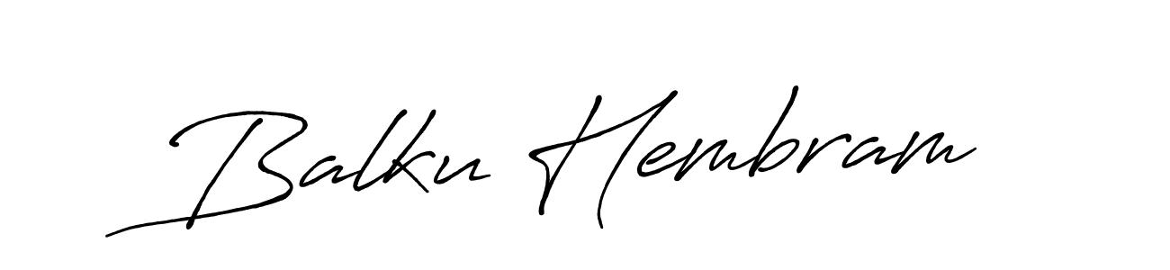 Design your own signature with our free online signature maker. With this signature software, you can create a handwritten (Antro_Vectra_Bolder) signature for name Balku Hembram. Balku Hembram signature style 7 images and pictures png