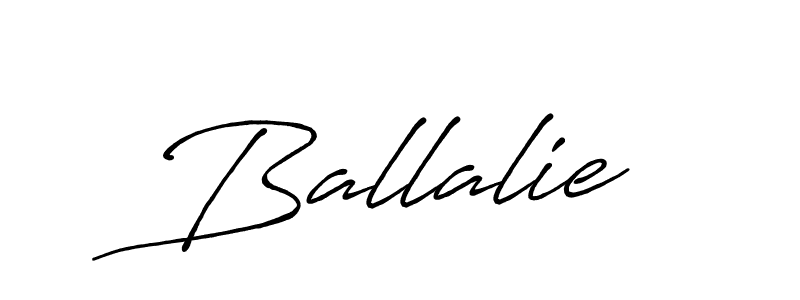 Similarly Antro_Vectra_Bolder is the best handwritten signature design. Signature creator online .You can use it as an online autograph creator for name Ballalie. Ballalie signature style 7 images and pictures png